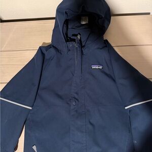 Patagonia Kids Dark Blue Torrentshell Raincoat